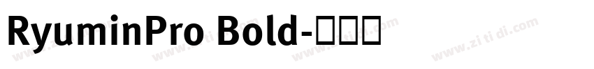 RyuminPro Bold字体转换